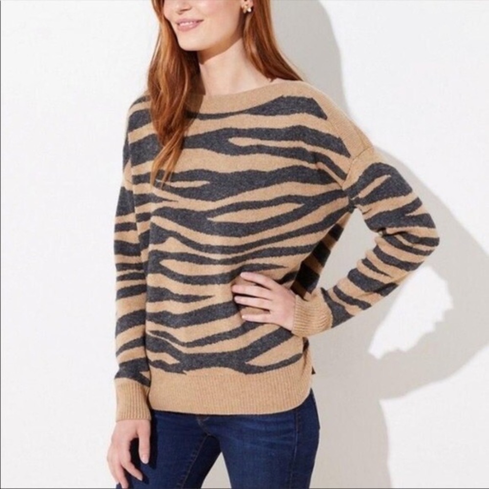 Loft Maple Heather Tiger Sweater